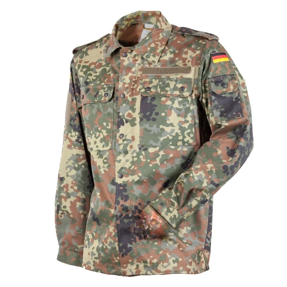 Bundeswehr Feldbluse Herren 5-Farben Tarndruck – 35% Polyester, 65% Baumwolle
