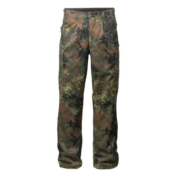 Bundeswehr Feldhose Herren 5-Farben Tarndruck – 35% Polyester, 65% Baumwolle