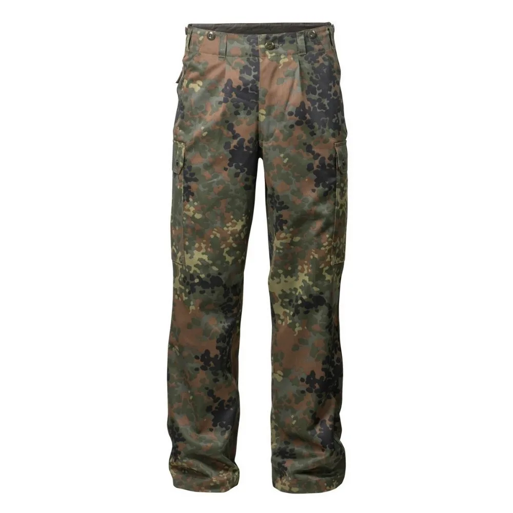 Bundeswehr Feldhose Herren 5-Farben Tarndruck – 35% Polyester, 65% Baumwolle