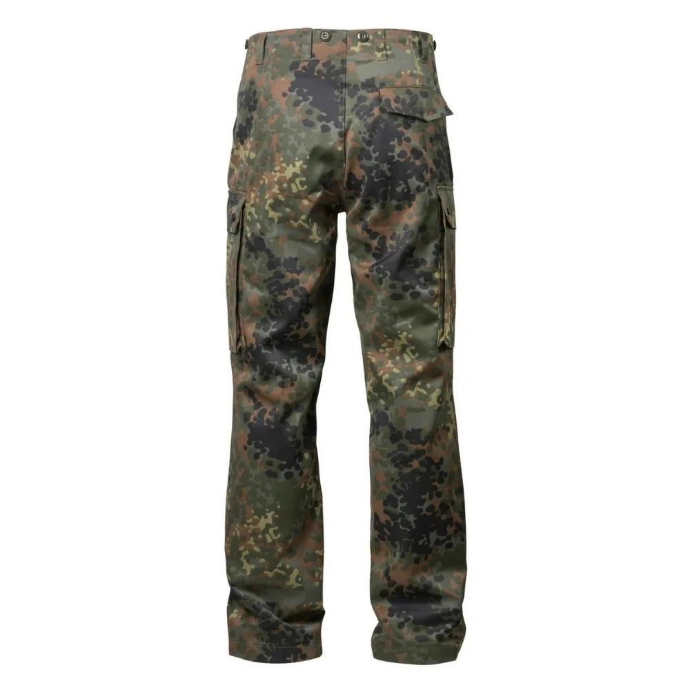 Bundeswehr Feldhose Herren 5-Farben Tarndruck – 35% Polyester, 65% Baumwolle