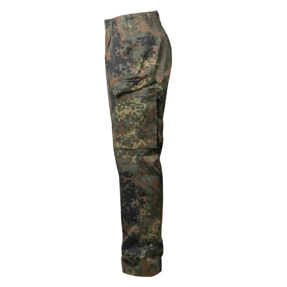 Bundeswehr Feldhose Herren 5-Farben Tarndruck – 35% Polyester, 65% Baumwolle