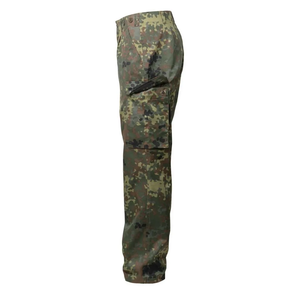 Deutsche Bundeswehr Feldhose Tropen Herren 5-Farben Tarndruck – 35% Polyester, 65% Baumwolle